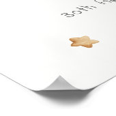 Schattigee neutraal cloud negen sterren Baby showe Poster (Hoek)