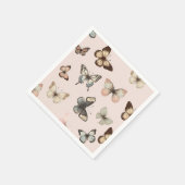 Schattigee neutraal vlinders, gedempte tonen Bord  Servet (Hoek)