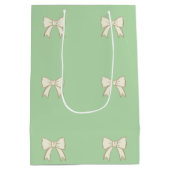 Schattigee Neutral Gift Bag met Bow Detail Medium Cadeauzakje (Achterkant)