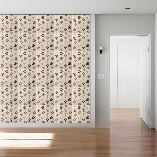 Schattigee Neutral Paw Print Tegel Tegeltje