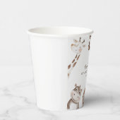 Schattigee Neutral Safari Oerwoud Verjaardagsfeest Papieren Bekers (Rechts)