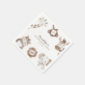 Schattigee Neutral Safari Oerwoud Verjaardagsfeest Servet (Hoek)