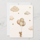 Schattigee neutrale Bearly Wait Teddy Bear-Baby sh Kaart (Achterkant)