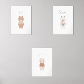 Schattigee neutrale beren We love you print set va (Voorkant)