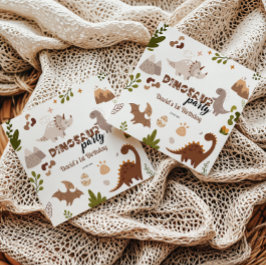 Schattigee neutrale dinosaurus feestdag servet