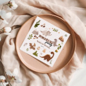 Schattigee neutrale dinosaurus feestdag servet