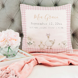 Schattigee Newborn Keepsake Geboortestatistieken R Kussen