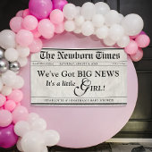 Schattigee Newborn Times krant Baby Meisje Jongens Spandoek