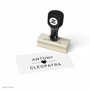 Schattigee Nickname Pair Rubber Stamp voor Custom Rubberstempel