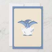 Schattigee nieuw uitgekomen pterodactyl in Baby sh Kaart (Achterkant)