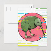 Schattigee Nieuw-Zeelandse kiwi Briefkaart (Voorkant / Achterkant)