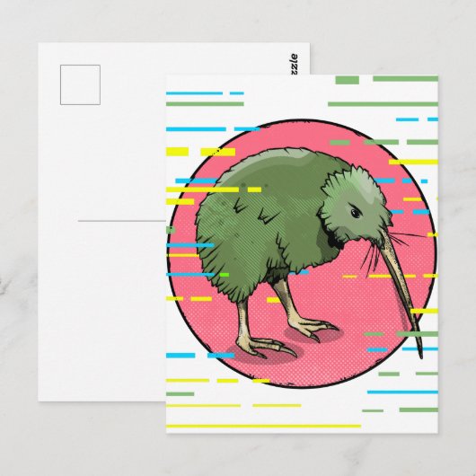 Schattigee Nieuw-Zeelandse kiwi Briefkaart (Voorkant / Achterkant)