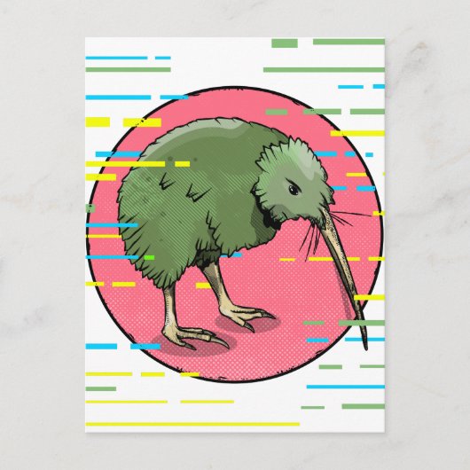 Schattigee Nieuw-Zeelandse kiwi Briefkaart (Voorkant)