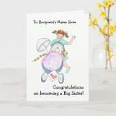 Schattigee Nieuwe Baby Gefeliciteerd Kaart voor Zu (Gele Bloem)