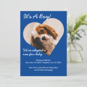 Schattigee nieuwe puppy aankondiging (Staand voorkant)