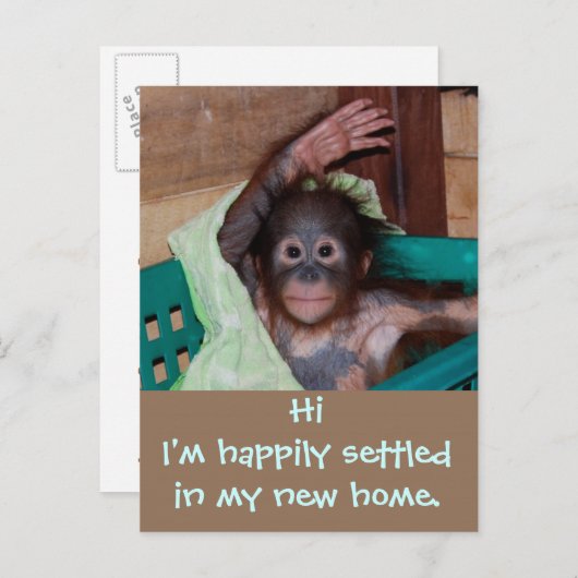 Schattigee nieuwe thuisadreswijziging aankondigingskaart (Voorkant / Achterkant)