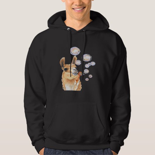 Schattigee nieuwigheid Alpaca Llama feestverjaarda Hoodie (Voorkant)