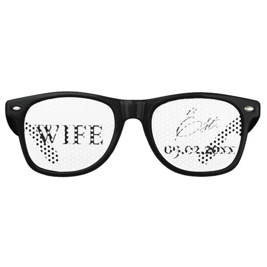 Schattigee nieuwigheid bruiloft aandenken vrouw retro zonnebril (Voorkant)