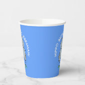 Schattigee nijlpaard baby gepersonaliseerde cartoo papieren bekers (Links)