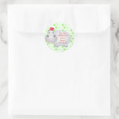 Schattigee nijlpaarden Kerst stickers (Tas)