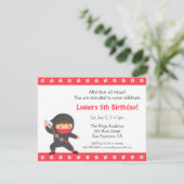 Schattigee Ninja Kids verjaardagsfeestjes Kaart (Staand voorkant)