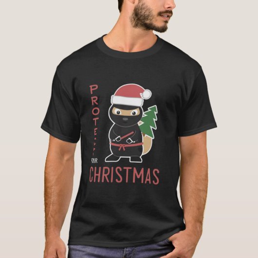 Schattigee Ninja Squirrel – Perfect Holiday Design T-shirt (Voorkant)
