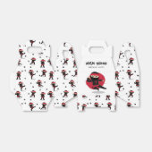 Schattigee Ninja Warrior Black & Red Kids Verjaard Bedankdoosjes (Uitgevouwen)