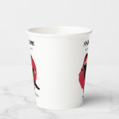 Schattigee Ninja Warrior Black & Red Kids Verjaard Papieren Bekers (Links)