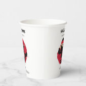 Schattigee Ninja Warrior Black & Red Kids Verjaard Papieren Bekers (Rechts)