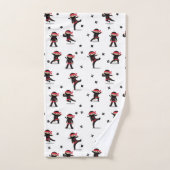 Schattigee Ninja Warrior Black & Red Kinder Bad Handdoek (Handdoek)