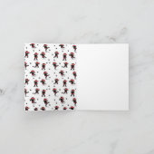 Schattigee Ninja Warrior Black & Red Kinder Kaart (Binnen)