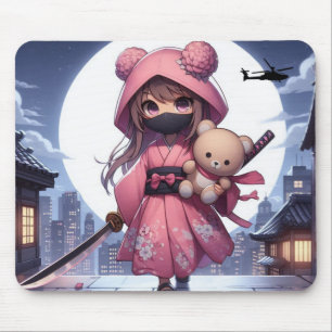 Schattigee Ninja Warrior Girl & Teddy Muismat