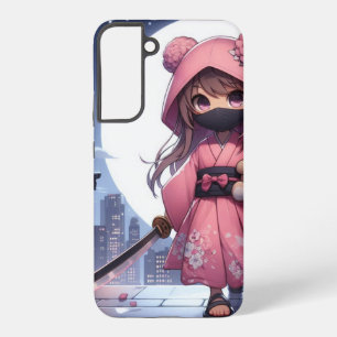 Schattigee Ninja Warrior Girl & Teddy Samsung Galaxy Hoesje