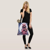 Schattigee Ninja Warrior Girl & Teddy Tote Bag (Op model)