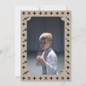 Schattigee Ninja Warrior Kids Verjaardagsfoto Kaart (Achterkant)