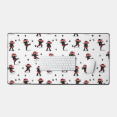 Schattigee Ninja Warrior Kinder zwart en rood patr Bureaumat (Keyboard & Muis)