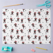 Schattigee Ninja Warrior Kinder zwart en rood patr Tissuepapier (Craft)