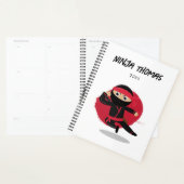 Schattigee Ninja Warrior Zwart & Rood Kinder Kalen Planner (Display)