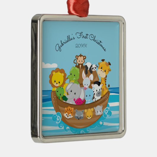 Schattigee Noah's Ark Baby's eerste kerst Ornament (Rechts)