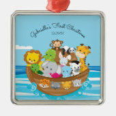 Schattigee Noah's Ark Baby's eerste kerst Ornament (Voorkant)