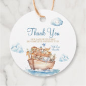 Schattigee Noah's Ark Genderneutraal Boho-Baby sho Bedankjes Labels (Achterkant)