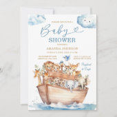 Schattigee Noah's Ark Genderneutraal Boho-Baby sho Kaart (Voorkant)