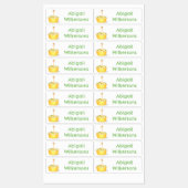 Schattigee noedels snake cartoon gepersonaliseerd labels (Vel)