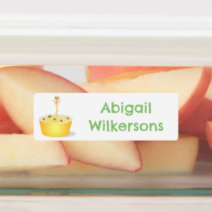 Schattigee noedels snake cartoon gepersonaliseerd labels