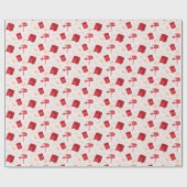 Schattigee Noordpool Mail kerstpatroon Cadeaupapier (Vlak)