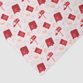 Schattigee Noordpool Mail kerstpatroon Tissuepapier (Detail)