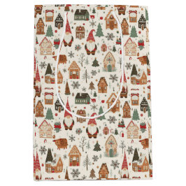 Schattigee Noordse kerstkabouters en peperkoek dor Medium Cadeauzakje