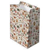 Schattigee Noordse kerstkabouters en peperkoek dor Medium Cadeauzakje (Achterkant Gekanteld)