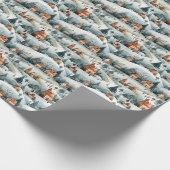 Schattigee Nordic Winter Village Kerst Cadeaupapier (Hoek)