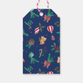 Schattigee nostalgische kerstteddybeer cadeaulabel (Achterkant)